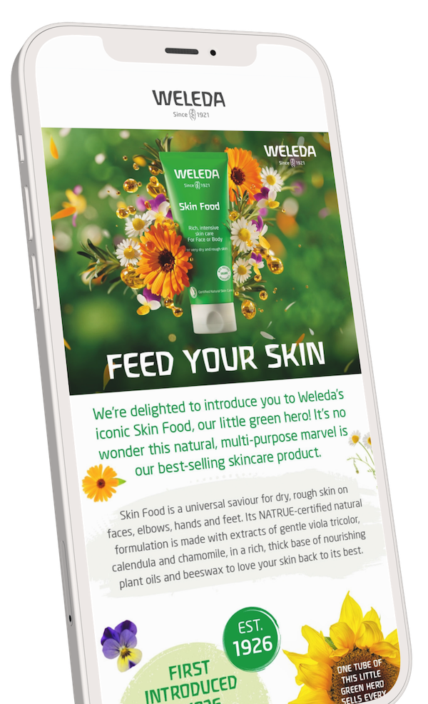weleda skin food sales email